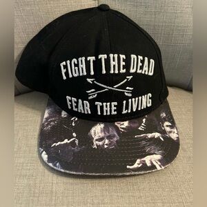 The Walking Dead Black Graphic Cap with White Text
